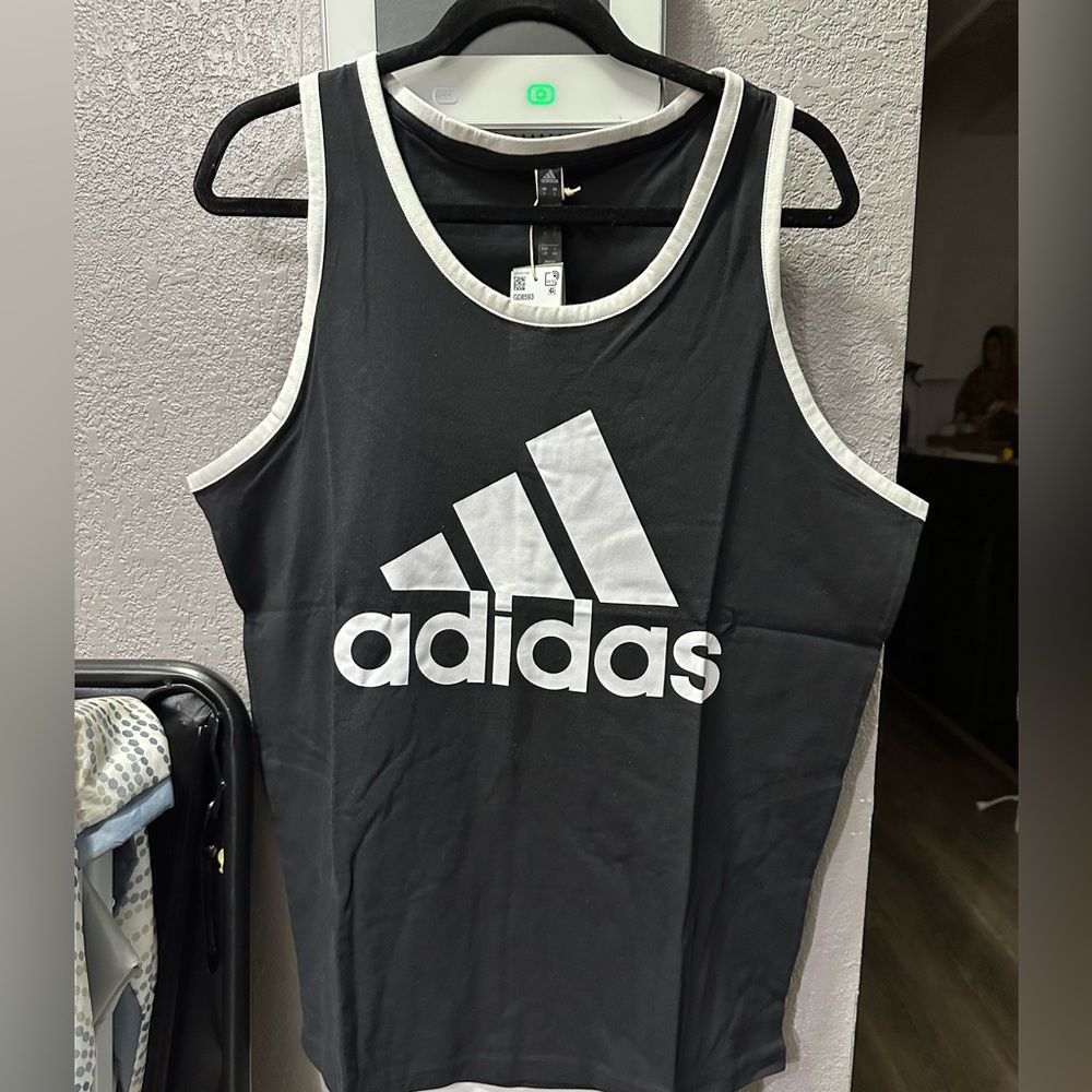 Adidas Badge of Sport Black Tank Men’s Size Large